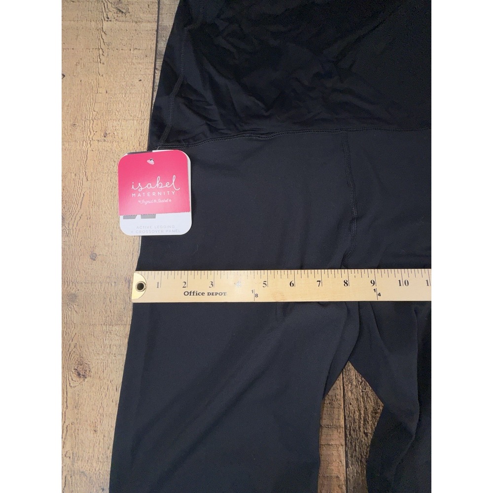 Isabel by Ingrid & Isabel Maternity Active Leggings Black Crossover Panel Size L - Picture 4 of 8